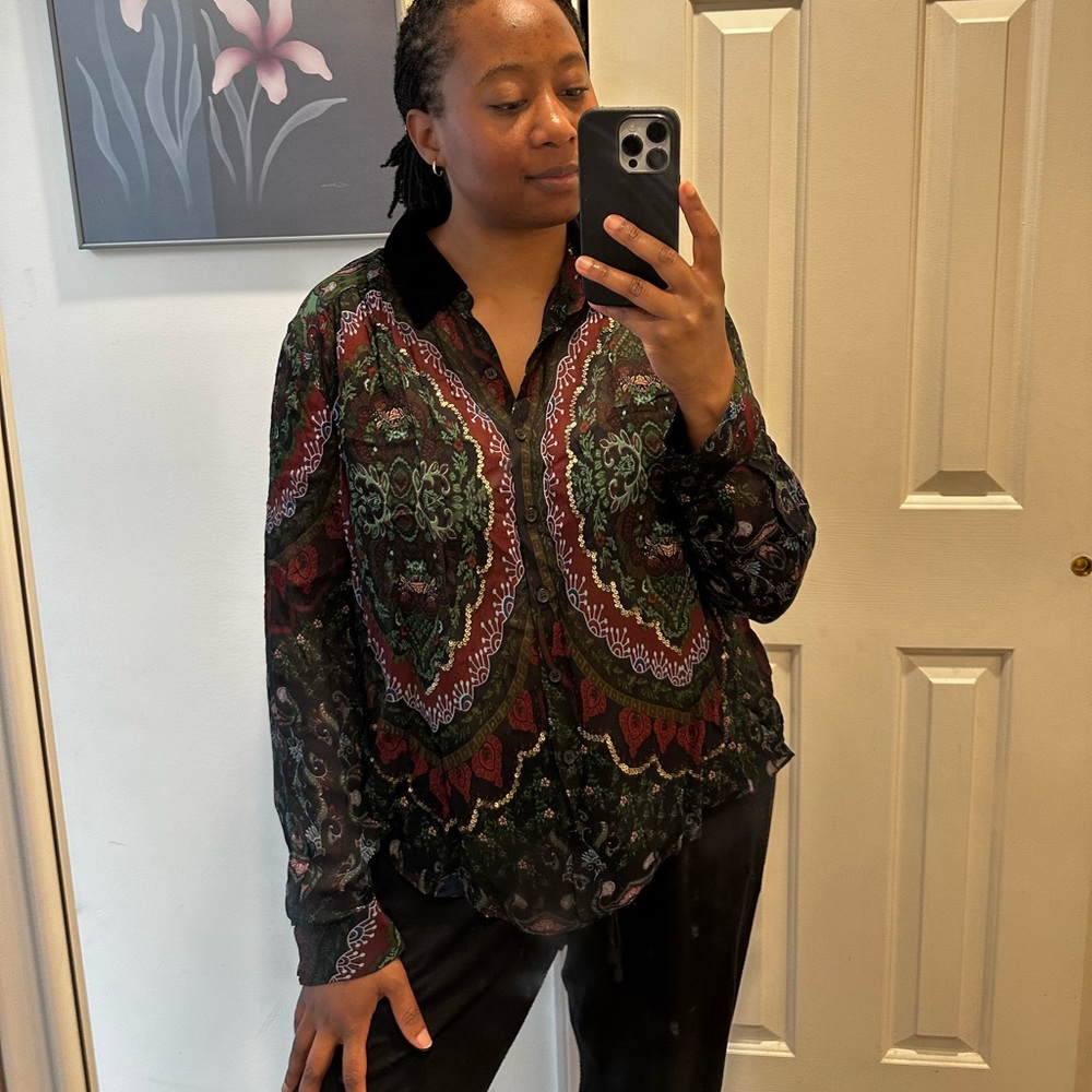 Zara sheer top